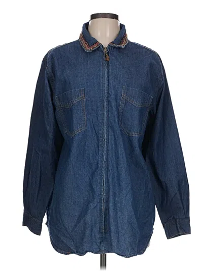 Pre-owned Chico's Design Denim Jacket In Blue