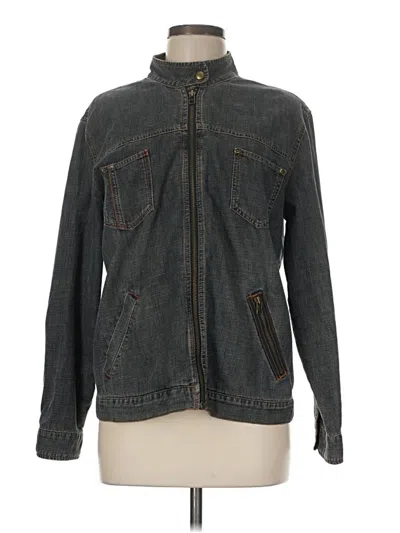 Pre-owned Chico's Design Denim Jacket In Gray