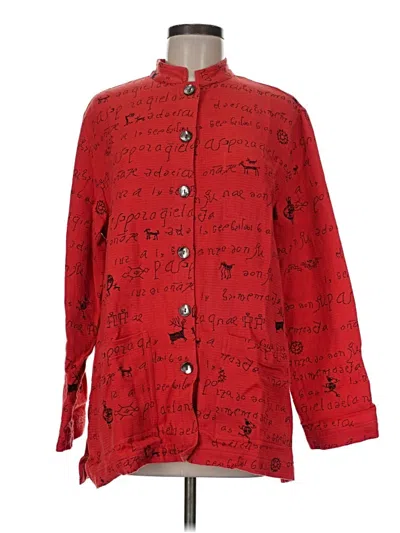 Pre-owned Chico's Design Kimono In Red