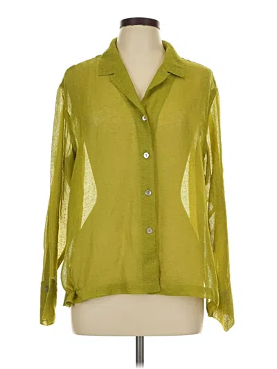 Pre-owned Chico's Design Long Sleeve Blouse In Green