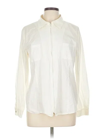 Pre-owned Chico's Design Long Sleeve Blouse In Ivory
