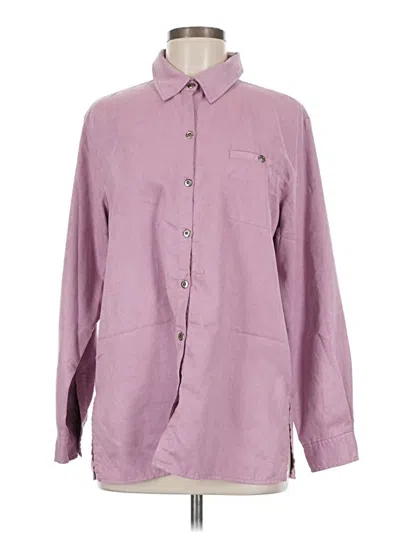 Pre-owned Chico's Design Long Sleeve Blouse In Purple
