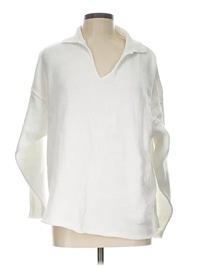Pre-owned Chico's Design Pullover Sweater In White