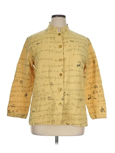 Pre-owned Chico's Design Raincoat In Yellow