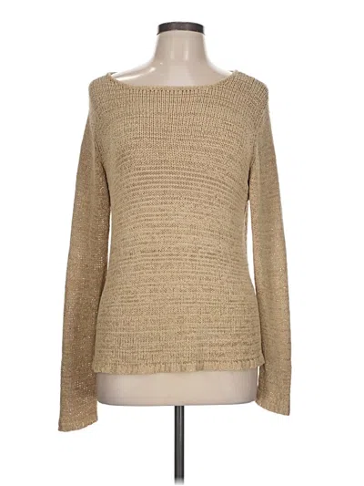 Pre-owned Chico's Design Silk Pullover Sweater In Brown