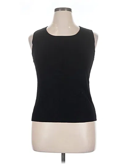 Pre-owned Chico's Design Sleeveless Top Black Boatneck Tops