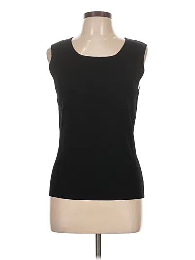Pre-owned Chico's Design Sleeveless Top Black Scoop Neck Tops