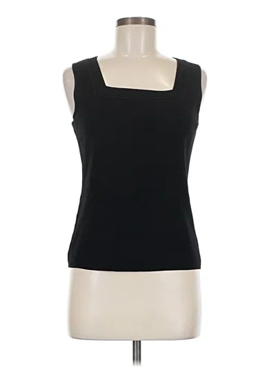 Pre-owned Chico's Design Sleeveless Top Black Square Neckline Tops