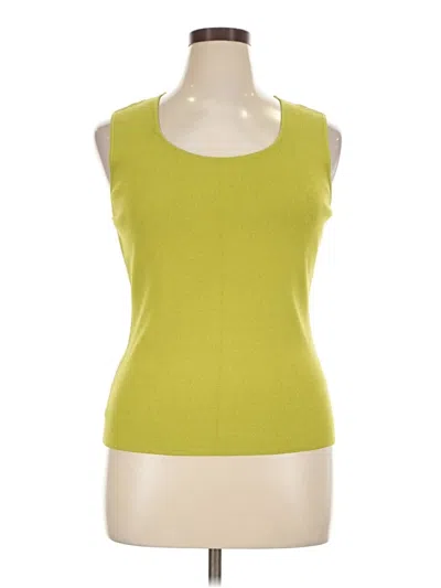Pre-owned Chico's Design Sleeveless Top Green Scoop Neck Tops