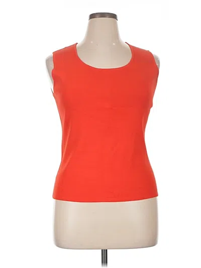 Pre-owned Chico's Design Sleeveless Top Orange Scoop Neck Tops
