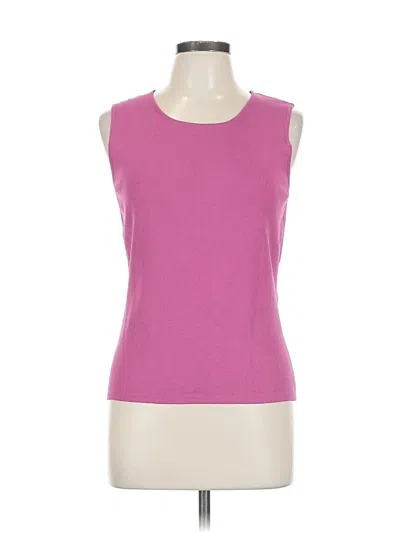 Pre-owned Chico's Design Sleeveless Top Pink Boatneck Tops