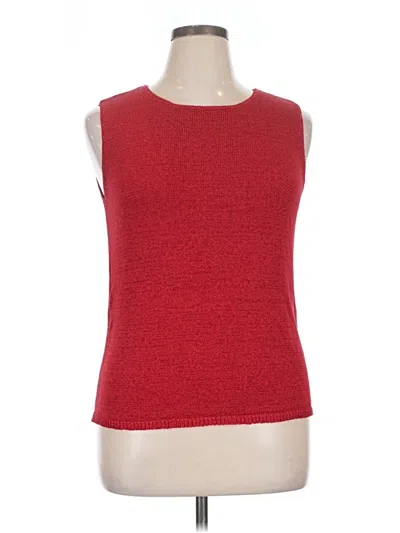 Pre-owned Chico's Design Sleeveless Top Red Boatneck Tops