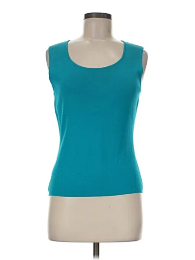 Pre-owned Chico's Design Sleeveless Top Teal Scoop Neck Tops