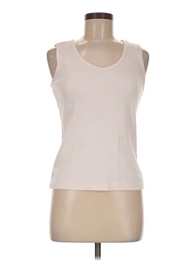 Pre-owned Chico's Design Sleeveless T-shirt In Ivory