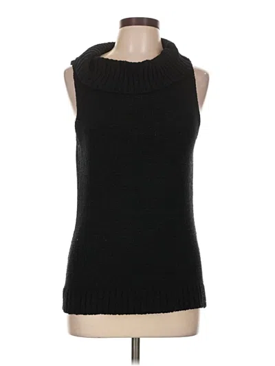 Pre-owned Chico's Design Sweater Vest In Black