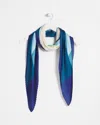 Chico's Diamond Satin Scarf In Blue |  In Blue Casa