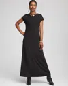 Chico's Dolman-sleeve Ponte Maxi Dress In Black In Black