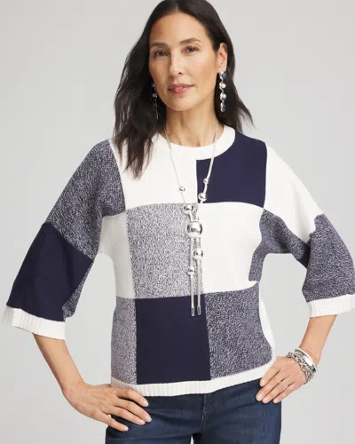 Chico's Dolman Sleeve Pullover Sweater In Blue Size 20/22 |  In Passport Blue