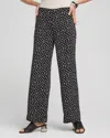 Chico's Dot Soft Cropped Pants In Black/smokey Taupe Size 0/2 |  In Black/smokey Taupe