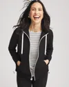 Chico's Double Knit Jacket In Black Size Xxl |  Zenergy In Black