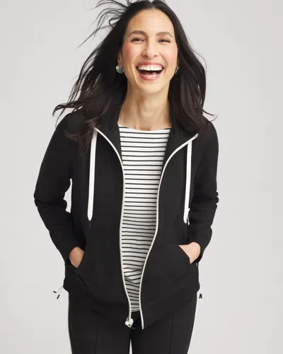 Chico's Double Knit Jacket In Black Size Xxl |  Zenergy