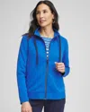 Chico's Double Knit Jacket In Turkish Sea Size Xxl |  Zenergy In Turkish Sea