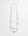 Chico's Double Strand Beaded Necklace |  In Hematite