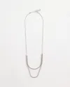 Chico's Double-strand Silver Tone Disc Necklace |  In Silver