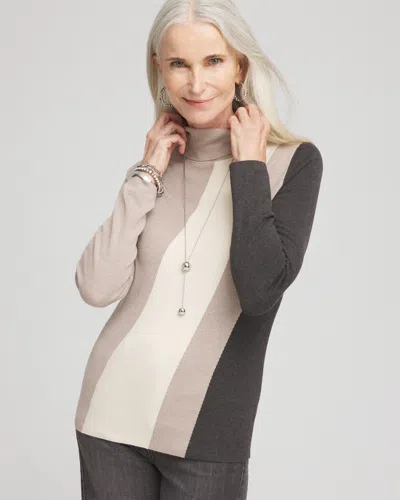 Chico's Ecovero™ Neutral Turtleneck Sweater In White Size 16/18 |  In Natural Cream