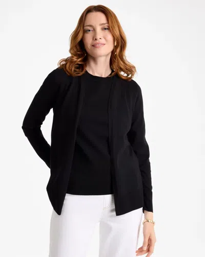 Chico's Ella Long-sleeve Cardigan Sweater In Black