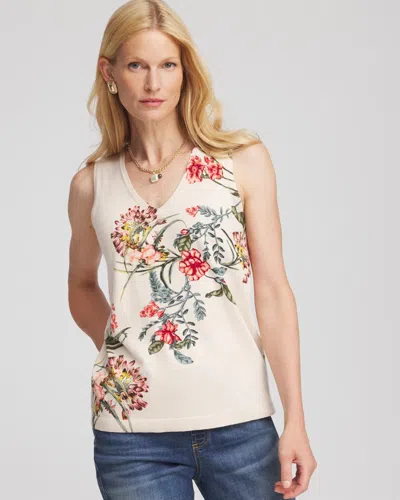Chico's Ella Printed Sweater Tank In Multi