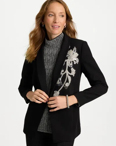 Chico's Embellished Blazer In Black