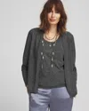 Chico's Embellished Cardigan Sweater In Gray Size 20/22 |  In Graphite Heather Gray