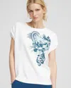 Chico's Scuba Cap Sleeve Tee In Crystal Springs Size 20/22 |  Zenergy In Crystal Springs