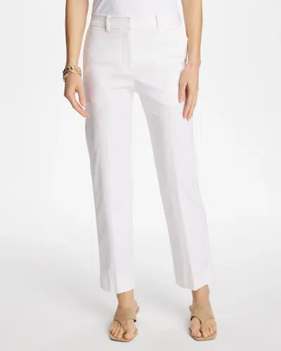 Chico's Emme Fly Front Straight Crop In White
