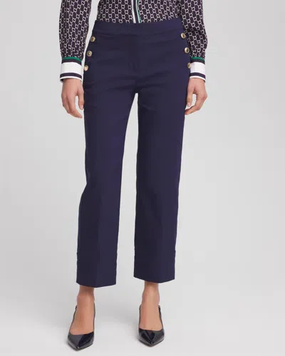 Chico's Emme Sailor Straight Crops In Blue