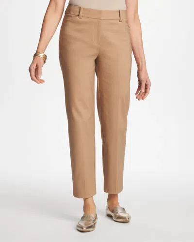 Chico's Emme Slim Ankle Pants In Cattail Brown
