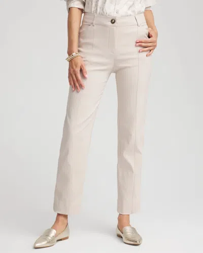 Chico's Emme Straight Ankle Pants In Taupe In Brown