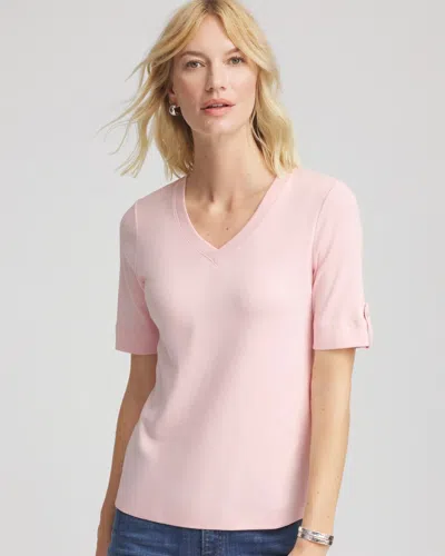 Chico's Everyday V-neck Tee In Sweet Blossom