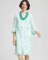 Chico's Eyelet Cotton Voile Dress In Teal Waters Size 20/22 |  In Teal Waters