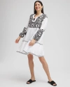 CHICO'S EYELET SWIM DRESS COVERUP IN WHITE SIZE MEDIUM | CHICO'S