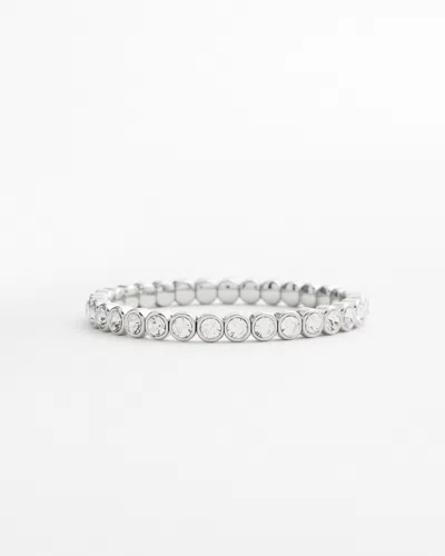 Chico's Faux Tennis Stretch Bracelet |  In Silver