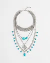Chico's Convertible Turquoise Charm Necklace |  In Blue