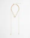 Chico's Faux Wrap Necklace |  In Gold