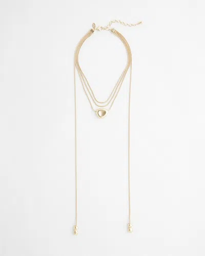Chico's Faux Wrap Necklace |  In Gold