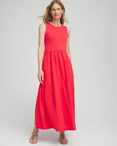 Chico's Fit & Flare Tank Maxi Dress In Watermelon Punch Size 20/22 |