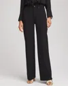 Chico's Five-pocket Wide-leg Ponte Pants In Black In Black