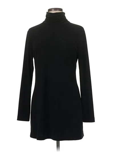 Pre-owned Chico's Fleece Jacket In Black