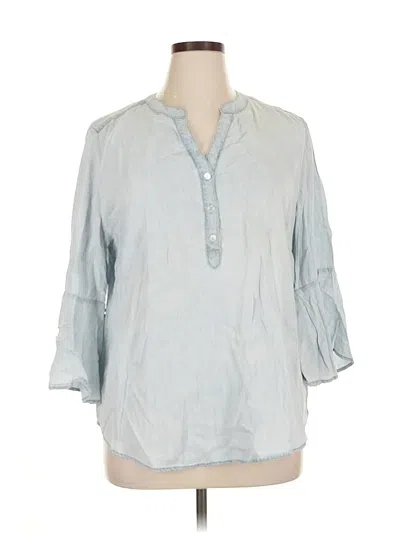 Pre-owned Chico's Fleece Jacket In Blue