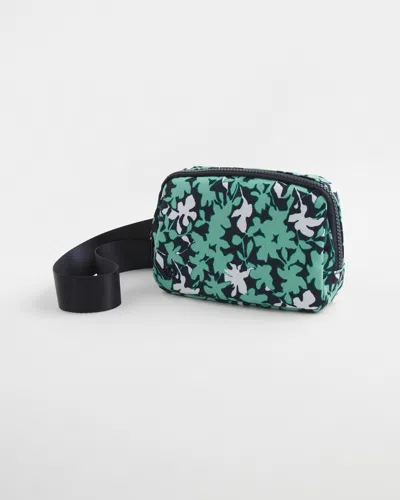Chico's Floral Belt Bag In Blue |  In Classic Navy